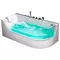 Гидромассажная ванна акриловая «Cerutti» C-403L с каркасом с сифоном белая левая, фото №1