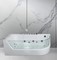 Гидромассажная ванна акриловая «Cerutti» C-402L с каркасом с сифоном белая левая, фото №1