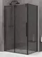 Душевой угол-ограждение «Black & White» S898 120/90 тонированный/чёрный универсальный без поддона, фото №1