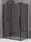 Душевой угол-ограждение «Black & White» S898 120/80 тонированный/чёрный универсальный без поддона, фото №1