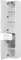 Пенал «Aquanet» Палермо 35 подвесной белый глянец левый, картинка №2