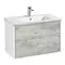 Мебель для ванной подвесная «Roca» Ronda 80 бетон/белая, изображение №4