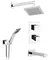 Душевая система «Remer» Qubica Thermo QT937S03 с термостатом хром, фото №1