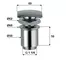 Донный клапан для раковины «Remer» 905SCC114 хром, картинка №2