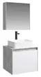 Мебель для ванной подвесная «Aqwella 5 Stars» Mobi 60 белая/бетон светлый, фото №1