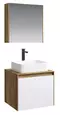 Мебель для ванной подвесная «Aqwella 5 Stars» Mobi 60 белая/дуб балтийский, фото №1