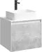 Мебель для ванной подвесная «Aqwella 5 Stars» Mobi 60 бетон светлый/белая, картинка №2