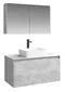 Мебель для ванной подвесная «Aqwella 5 Stars» Mobi 100 бетон светлый, фото №1