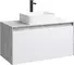 Мебель для ванной подвесная «Aqwella 5 Stars» Mobi 100 белая/бетон светлый, картинка №2