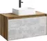 Мебель для ванной подвесная «Aqwella 5 Stars» Mobi 100 бетон светлый/дуб балтийский, картинка №2