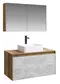 Мебель для ванной подвесная «Aqwella 5 Stars» Mobi 100 бетон светлый/дуб балтийский, фото №1