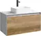 Мебель для ванной подвесная «Aqwella 5 Stars» Mobi 100 дуб балтийский/бетон светлый, картинка №2
