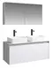 Мебель для ванной подвесная «Aqwella 5 Stars» Mobi 120 белая/бетон светлый, фото №1