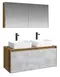Мебель для ванной подвесная «Aqwella 5 Stars» Mobi 120 бетон светлый/дуб балтийский, фото №1