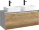 Мебель для ванной подвесная «Aqwella 5 Stars» Mobi 120 дуб балтийский/бетон светлый, картинка №2