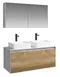 Мебель для ванной подвесная «Aqwella 5 Stars» Mobi 120 дуб балтийский/бетон светлый, фото №1