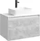 Мебель для ванной подвесная «Aqwella 5 Stars» Mobi 80 бетон светлый/белая, картинка №2