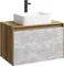 Мебель для ванной подвесная «Aqwella 5 Stars» Mobi 80 бетон светлый/дуб балтийский, картинка №2