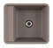 Мойка для кухни «Aquaton» Беллис 57/51 искусственный камень серый шёлк универсальная, фото №1