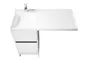 Тумба с раковиной под стиральную машину «Aquaton» Лондри 40 (Лондри 105 левая) белая, фотография №3