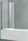 Шторка на ванну стеклянная «Cezares» LIBERTA-V-1-90/155-C-NERO прозрачная универсальная, фото №1