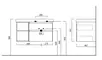 Тумба с раковиной «Kerama Marazzi» Cubo 90 (Cubo 90) подвесная белый глянец/метц правая, картинка №2