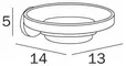 Мыльница «Inda» One A24110NE03 на стену чёрная матовая, картинка №2