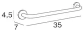 Полотенцедержатель «Inda» One A2490ACR на стену хром, картинка №2
