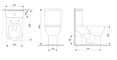 Унитаз компакт безободковый «Damixa» Palace Grand 468600SC белый с сиденьем дюропласт с микролифтом белое, изображение №8
