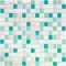 Напольная мозаика «Alma» Растяжки цветов 20 мм 32,7x32,7 Salvia(m) MIX1 белый, аквамарин, фото №1