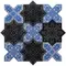 Напольная мозаика «Skalini» Pantheon 18,4x9,2 PNT (BLACK-BLUE) голубой, черный, фото №1