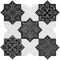 Напольная мозаика «Skalini» Pantheon 18,4x9,2 PNT (BLACK-WHITE) белый, черный, фото №1