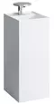 Раковина с пьедесталом «Laufen» Kartell by 38/44/90 8.1133.1.D01.111.1 фарфоровая серая, фото №1