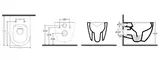 Подвесной унитаз безободковый «Isvea» Infinity 10NF02001SV-2K (40KF0532I-S) слоновая кость с сиденьем дюропласт с микролифтом бежевое, изображение №4