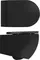 Подвесной унитаз безободковый «Isvea» Infinity 10NF02001SV-2N (40KF0521I-S) чёрный матовый с сиденьем дюропласт с микролифтом чёрное, картинка №2