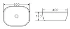 Раковина «Belbagno» 50/40 BB1302-H316 фаянсовая бежевая, фотография №3