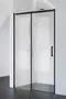 Душевая дверь «Belbagno» ACQUA-BF-1-120-C-NERO 120/195 прозрачная/чёрная универсальная, фото №1