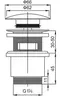 Донный клапан для раковины «Cezares» CZR-SAT7-NERO с механизмом Клик-Клак чёрный/хром, картинка №2