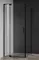 Душевой угол-ограждение «Cezares» SLIDER-AH-1-100-70/80-C-NERO 80/100 прозрачный/чёрный прямоугольный без поддона универсальный, фото №1