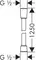 Душевой шланг «Hansgrohe» Isiflex 28272700 125 см белый матовый, картинка №2