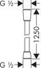 Душевой шланг «Hansgrohe» Isiflex 28272670 125 см чёрный матовый, картинка №2