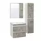 Зеркало с шкафчиком «Runo» Манхэттен 65 без света серый бетон/белое универсальное, фотография №3