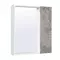 Зеркало с шкафчиком «Runo» Манхэттен 65 без света серый бетон/белое универсальное, фото №1