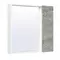 Зеркало с шкафчиком «Runo» Манхэттен 75 без света серый бетон/белое универсальное, фото №1