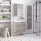 Мебель для ванной подвесная «Runo» Манхэттен 65 серый бетон/белая, фотография №3