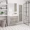 Мебель для ванной подвесная «Runo» Манхэттен 75 серый бетон/белая, фотография №3