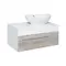 Мебель для ванной подвесная «Runo» Вудлайн 85 скандинавский дуб/белая, фотография №7