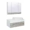 Мебель для ванной подвесная «Runo» Вудлайн 100 скандинавский дуб/белая, фотография №3