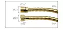 Душевой шланг «Remer» 333CN120DO 120 см золото, картинка №2