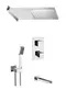 Душевая система «Remer» Qubika Thermo QTC94S03SSCA с термостатом, фото №1